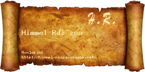 Himmel Rózsa névjegykártya